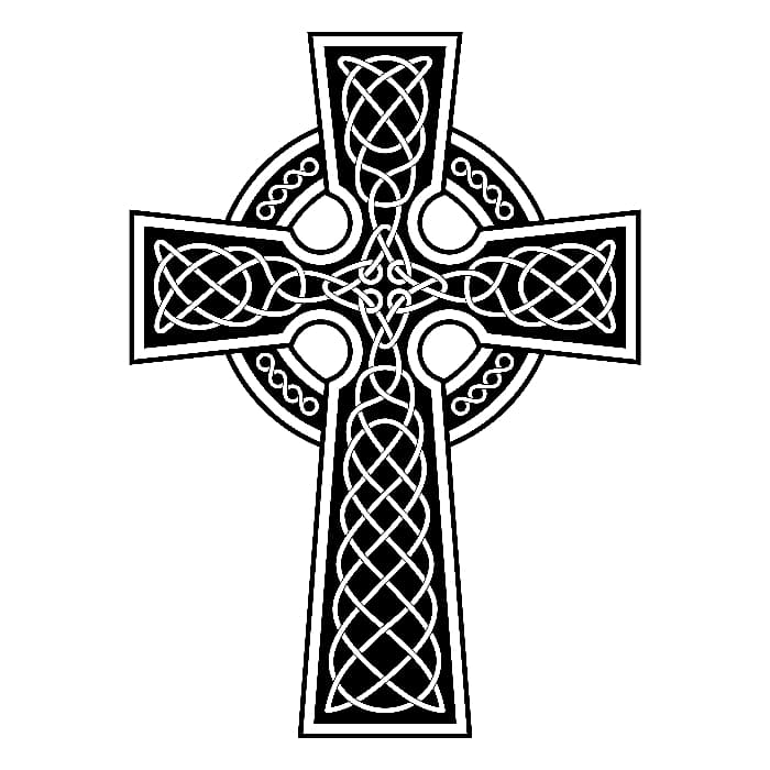 A Celtic cross design uses a circle in a way that doesn't appear as as obvious circle.