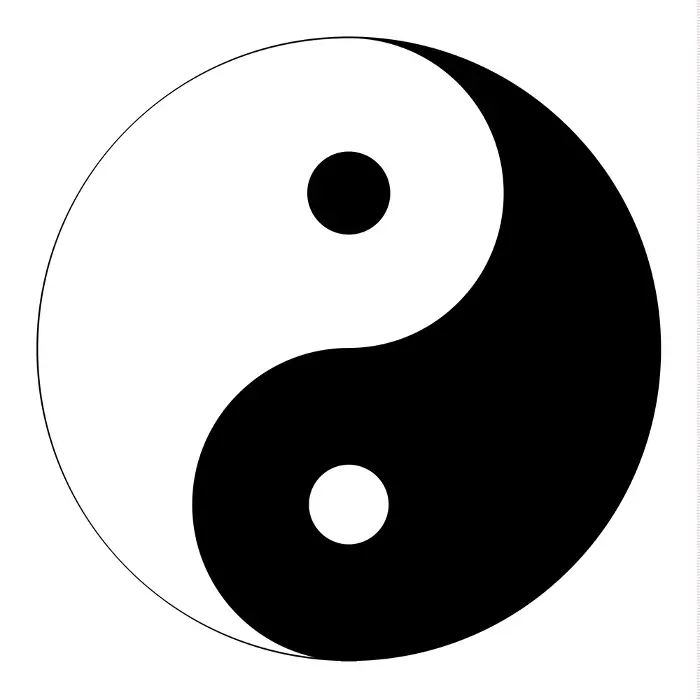 A traditional yin-yang symbol can also be used as a circle.