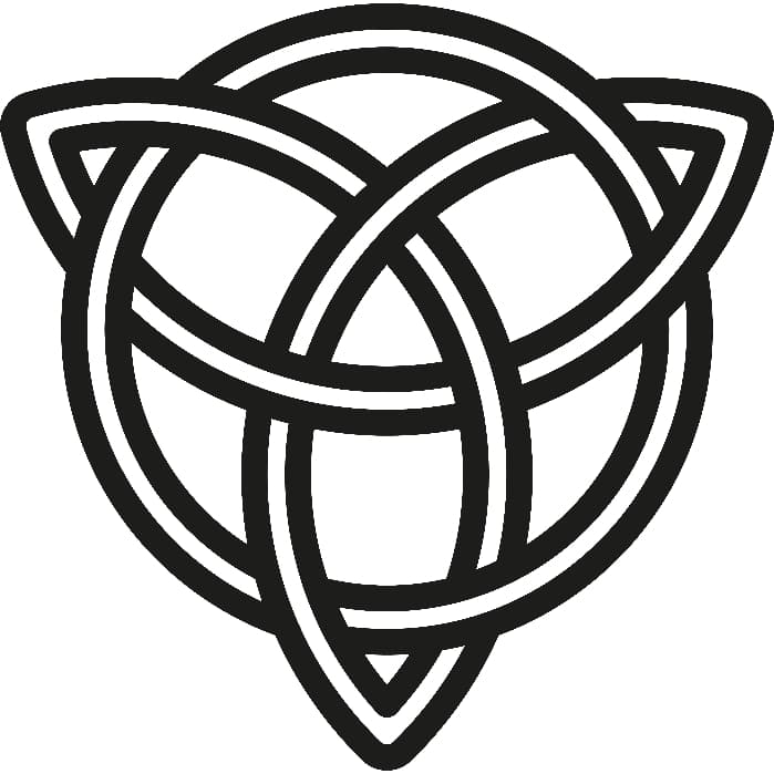 A Celtic Trinity Knot can be used to symbolize a shamrock.