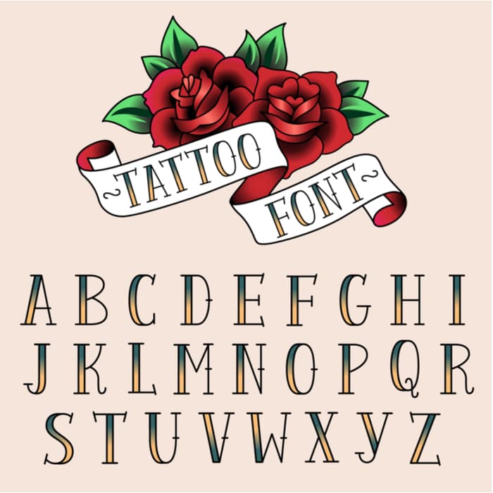 A simple font that has aspects of vintage fonts -- the top half of the letters is shaded darker than the bottom half.