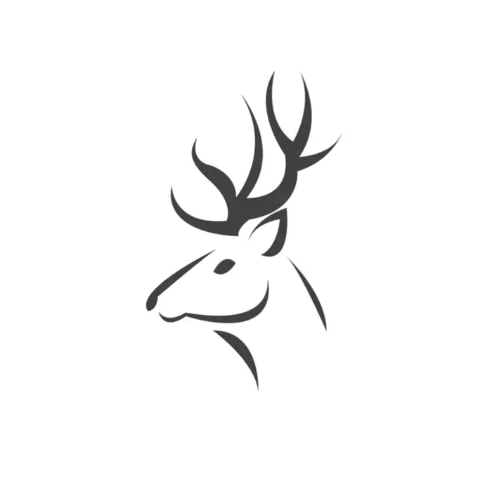 A minimalist stag deer head image.