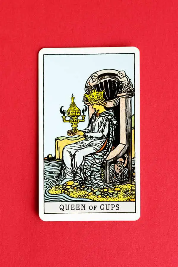 The Queen of Cups tarot card.