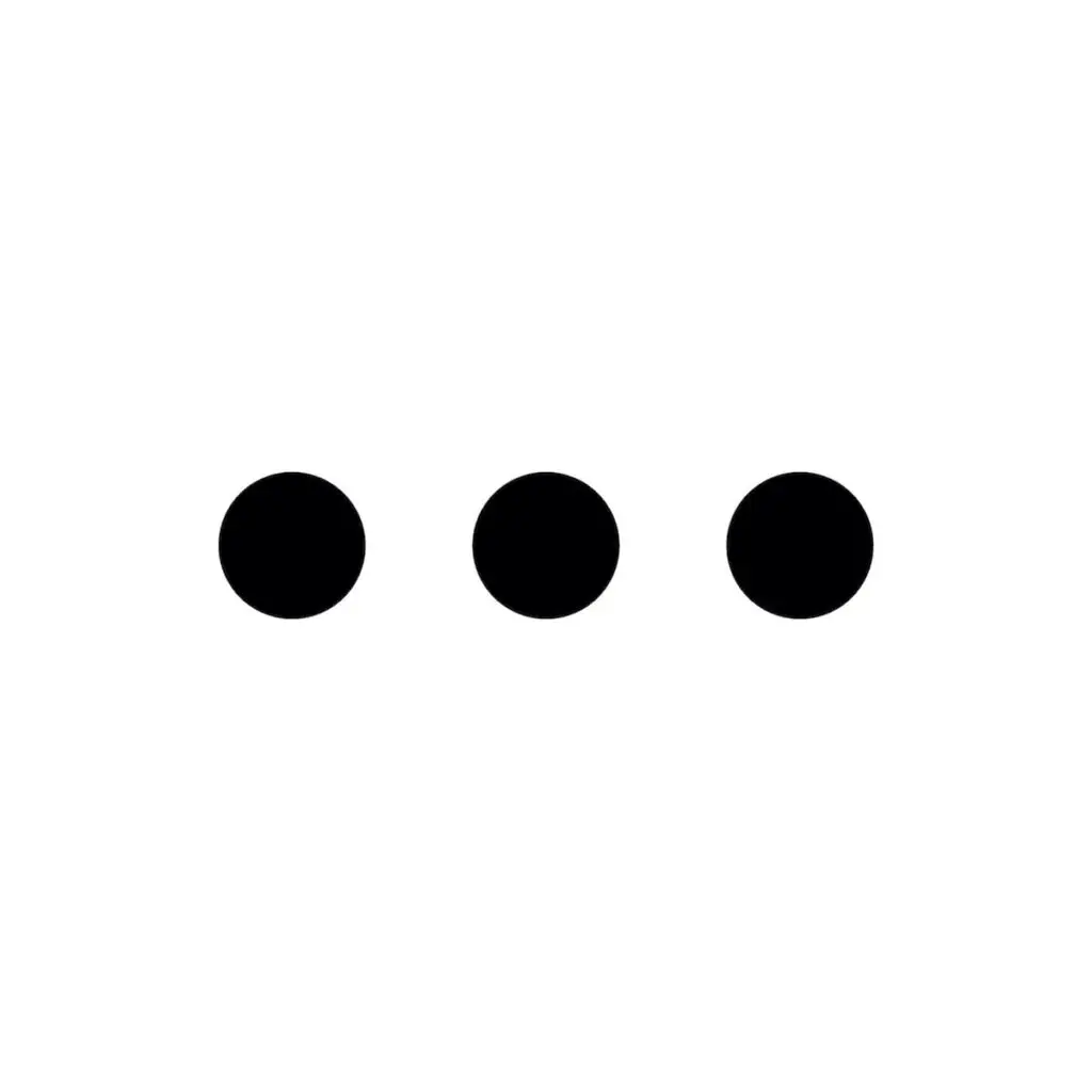 Three dots can represent an ellipsis. 3 dots tattoo meaning.