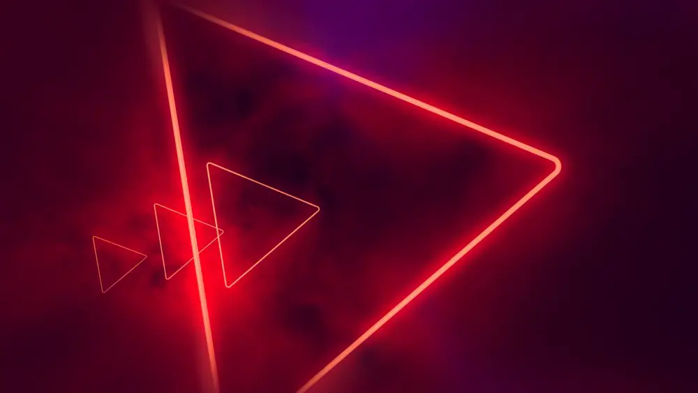 neon red triangles